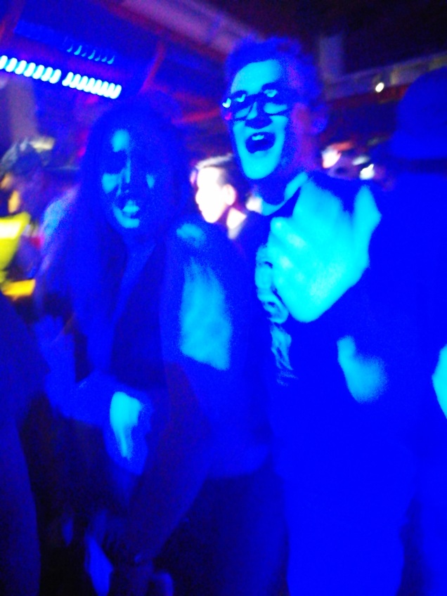 blue light dancing in a club in phoenix