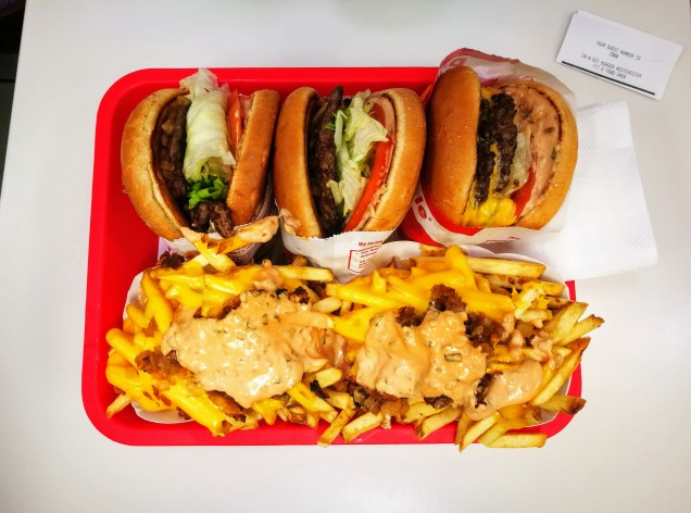 in'n'out burgers and animal style fries from the secret menu